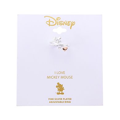 Disney's Mickey Mouse Cubic Zirconia Adjustable Heart Ring