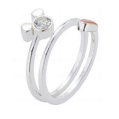 Disney's Mickey Mouse Cubic Zirconia Adjustable Heart Ring
