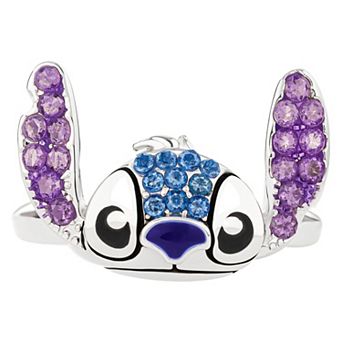 Disney's Lilo & Stitch 14k Gold & Fine Silver Over Brass Cubic Zirconia Adjustable Ring