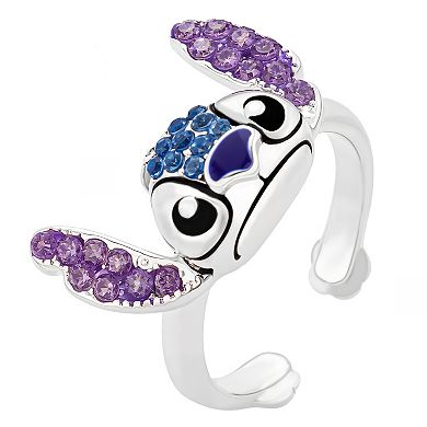 Disney's Lilo & Stitch 14k Gold & Fine Silver Over Brass Cubic Zirconia Adjustable Ring