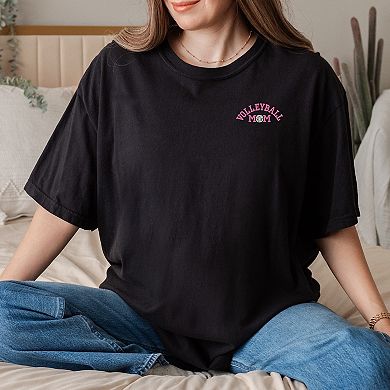 Simply Sage Market Embroidered Volleyball Mom Garment Dyed Tee
