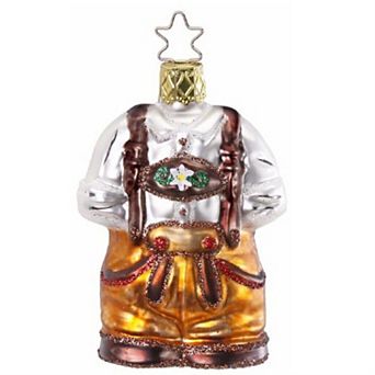 Inge Glas Heirlooms Oktoberfest Lederhosen German Blown Glass Christmas Ornament