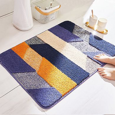 1Pcs Soft Bath Mat, Non Slip Absorbent Rug, Rubber Backing Quick Dry Rugs for Shower Floor 24" x 35"