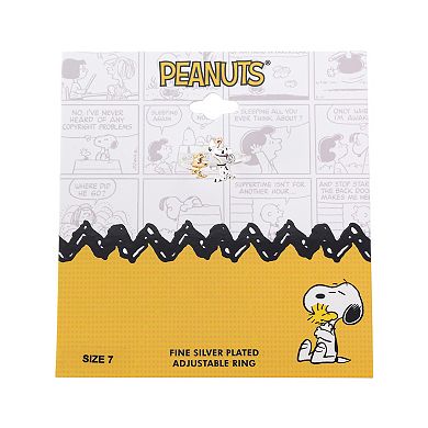 Peanuts Snoopy & Woodstock Sterling Silver Ring