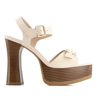 Andrea Women's Heeled Platform Ankle Strap Sandals 64761