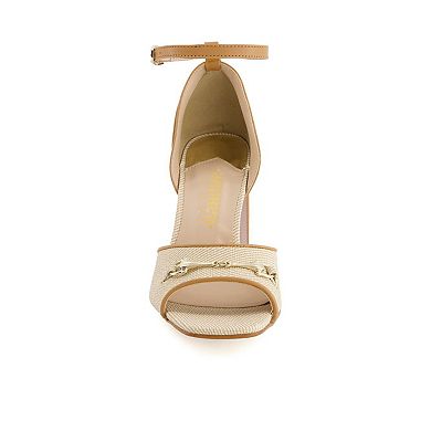 Andrea Women's Heeled Ankle Strap Sandals 65187