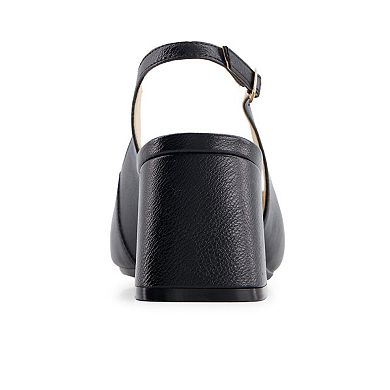 Andrea Women's Slingback Pumps with Square Toe 65678