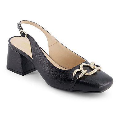 Andrea Women's Slingback Pumps with Square Toe 65678