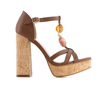 Andrea Women's High Heel Sandals With Ornamental Stones 65082