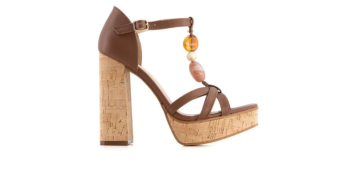 dress brown sandals Mac Duggal Women's Sleeveless Mesh And Suede A Line Mini - - Size 2 heel sandal balances casual charm with refined flair Naturalizer Women's Hara Dress Sandals
