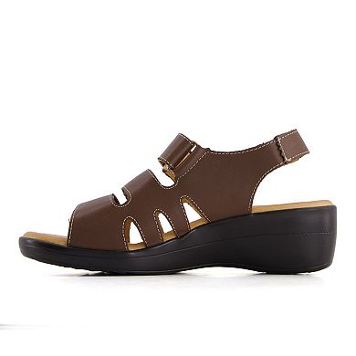 Andrea Women's Premium Comfort Wedge Fisherman Leather Sandals 65432