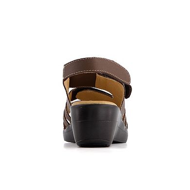 Andrea Women's Premium Comfort Wedge Fisherman Leather Sandals 65432