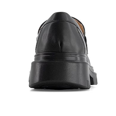 Andrea Women's Black Penny Loafers with Golden Ornament 58645