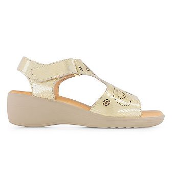 Andrea Premium Comfort Women's Wedge Leather Sandals 65431