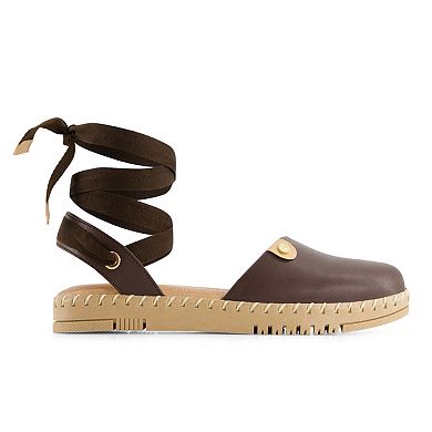 Andrea Women's Textile Ribbon Lace Flats 65286