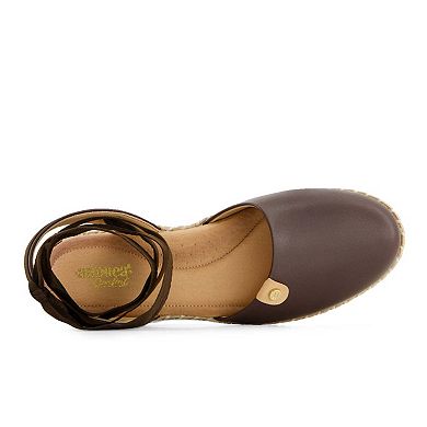 Andrea Women's Textile Ribbon Lace Flats 65286