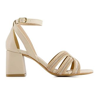 Andrea Women's Medium Heel Ankle Strap Sandals 65167