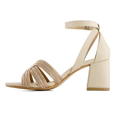 Andrea Women's Medium Heel Ankle Strap Sandals 65167