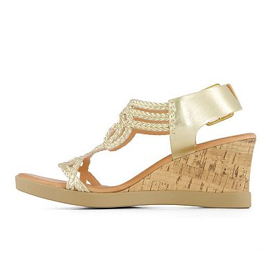 Andrea Women's Wedge Casual Comfort Ankle Strap Sandals 65521
