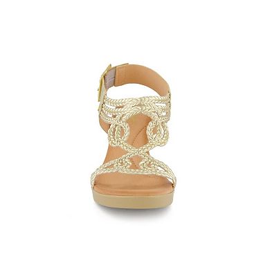 Andrea Women's Wedge Casual Comfort Ankle Strap Sandals 65521