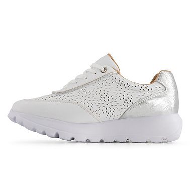 Andrea Women's Casual Sneakers With Laser Cut Pattern 65221