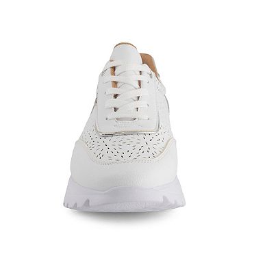 Andrea Women's Casual Sneakers With Laser Cut Pattern 65221