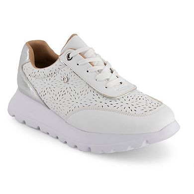 Andrea Women's Casual Sneakers With Laser Cut Pattern 65221