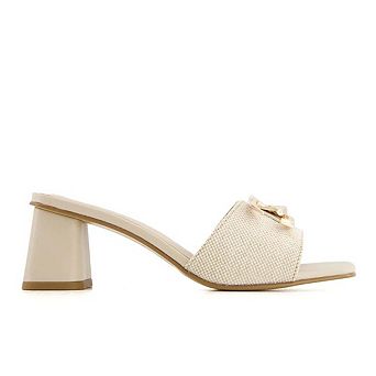 Andrea Women's Slip on Heeled Sandals 65034