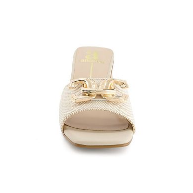 Andrea Women's Slip on Heeled Sandals 65034