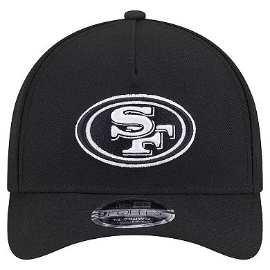 Men's New Era Black San Francisco 49ers Team Collection 9FORTY M-Crown A-Frame Adjustable Hat