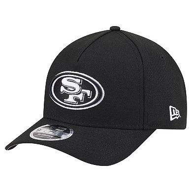 Men's New Era Black San Francisco 49ers Team Collection 9FORTY M-Crown A-Frame Adjustable Hat