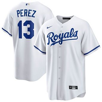 Men's Nike Salvador Perez White Kansas City Royals Home Replica Player Jersey