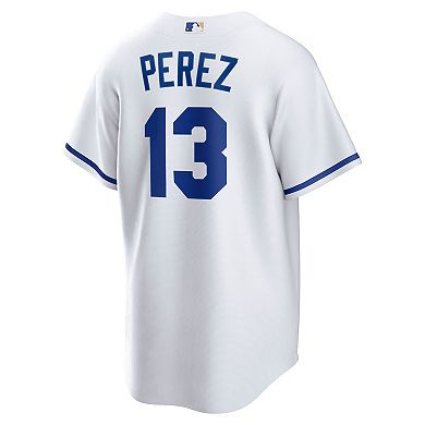 Men's Nike Salvador Perez White Kansas City Royals Home Replica Player Jersey