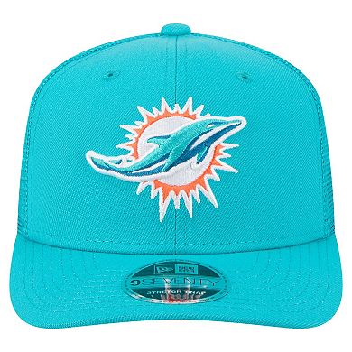 Men's New Era Aqua Miami Dolphins Team Collection 9SEVENTY Stretch-Snap Adjustable Hat