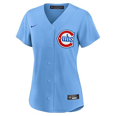 Women's Nike Light Blue Chicago Cubs Alternate 2 Replica Jersey