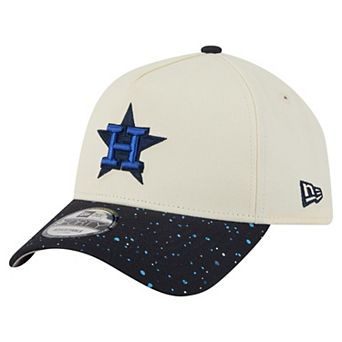 Men's New Era Cream Houston Astros Speckle A-Frame 9FORTY Adjustable Hat