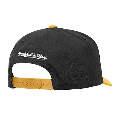Men's Mitchell & Ness Black/Gold Boston Bruins May Flowers Pro Crown Adjustable Hat