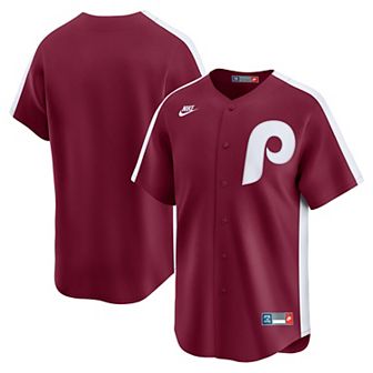 Men's Nike Maroon Philadelphia Phillies Throwback Cooperstown Collection Limited Jersey