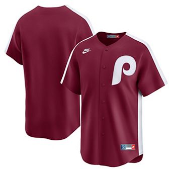 Men's Nike Maroon Philadelphia Phillies Throwback Cooperstown Collection Limited Jersey