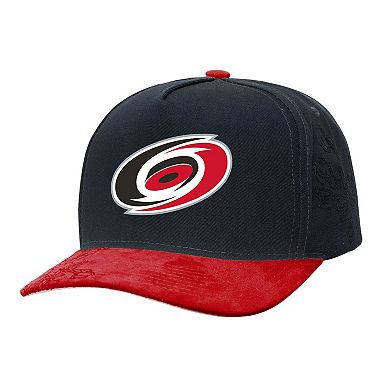 Men's Mitchell & Ness Black/Red Carolina Hurricanes May Flowers Pro Crown Adjustable Hat