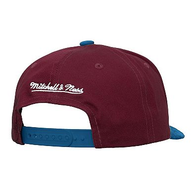 Men's Mitchell & Ness Burgundy/Blue Colorado Avalanche May Flowers Pro Crown Adjustable Hat