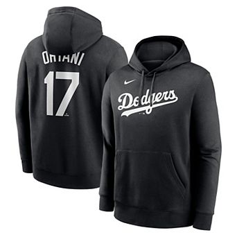 Men's Nike Shohei Ohtani Black Los Angeles Dodgers Player Name & Number Club Fleece Pullover Hoodie