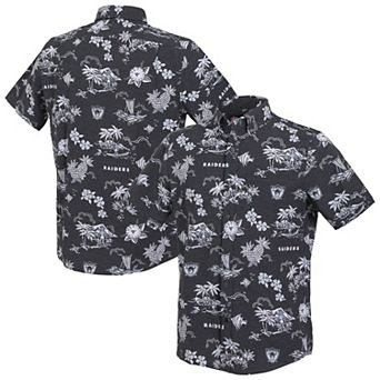 Men's Reyn Spooner Black Oakland Raiders Gridiron Classics Throwback Kekai Performance Button-Down Shirt