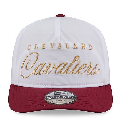Men's New Era White/Wine Cleveland Cavaliers 2025 NBA Draft On-Stage Nylon 19TWENTY Adjustable Hat