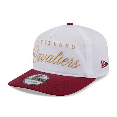 Men's New Era White/Wine Cleveland Cavaliers 2025 NBA Draft On-Stage Nylon 19TWENTY Adjustable Hat