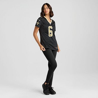 Women's Nike Tyler Shough Black New Orleans Saints Game Jersey