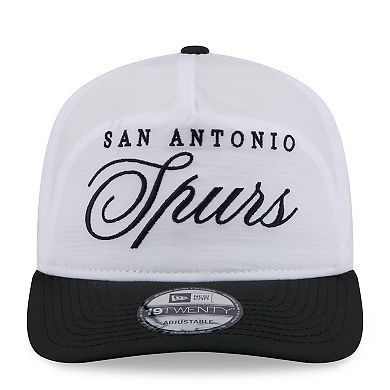 Men's New Era White/Black San Antonio Spurs 2025 NBA Draft On-Stage Nylon 19TWENTY Adjustable Hat