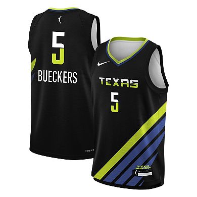 Youth Nike Paige Bueckers Black Dallas Wings 2025 WNBA Draft Rebel Edition Victory Player Jersey