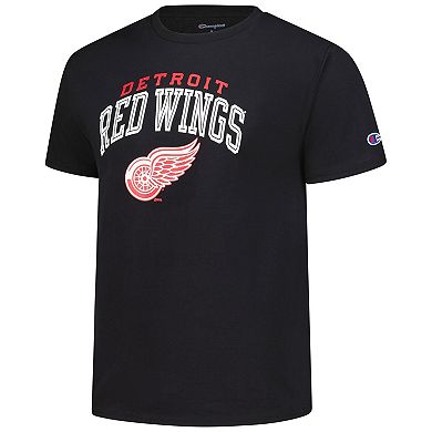 Men's Champion Black Detroit Red Wings Primary Logo T-Shirt