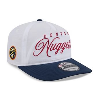 Men's New Era White/Navy Denver Nuggets 2025 NBA Draft On-Stage Nylon 19TWENTY Adjustable Hat